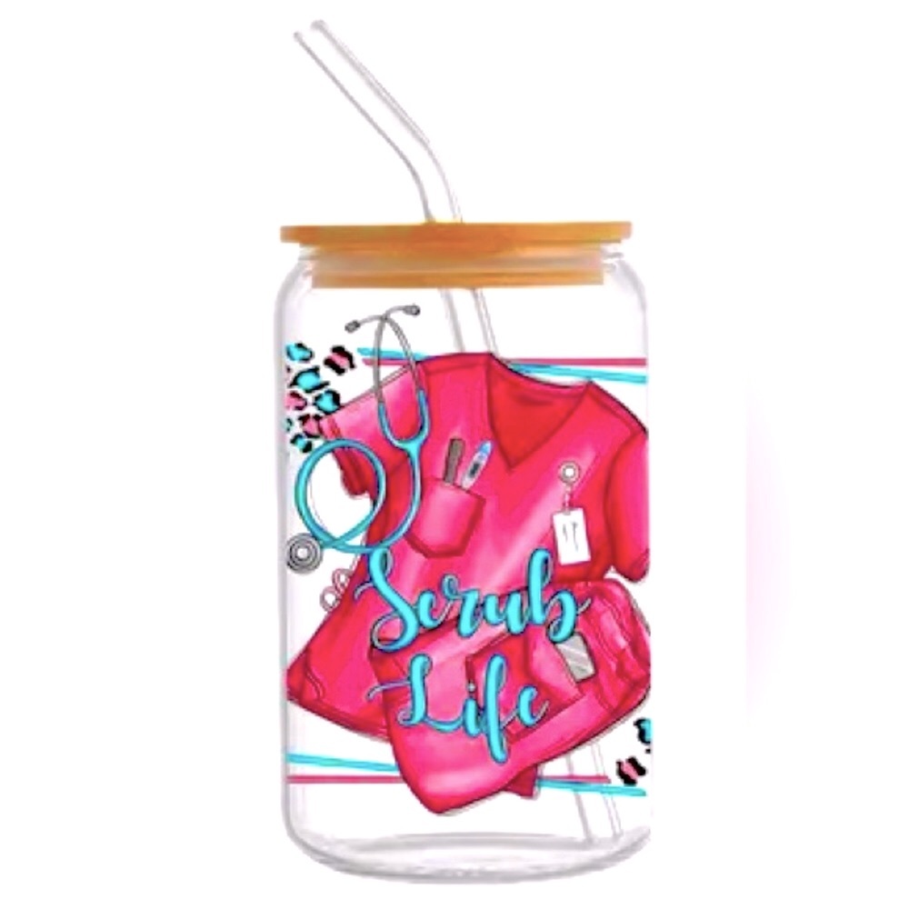 HANDMADE NURSE LIFE 16OZ BEER CAN TUMBLE